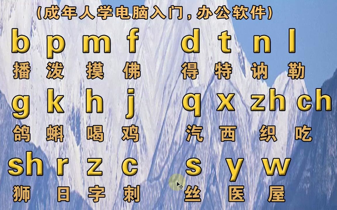 汉语拼音字母,声母、韵母、整体认读音节,2分钟教轻松搞定哔哩哔哩bilibili