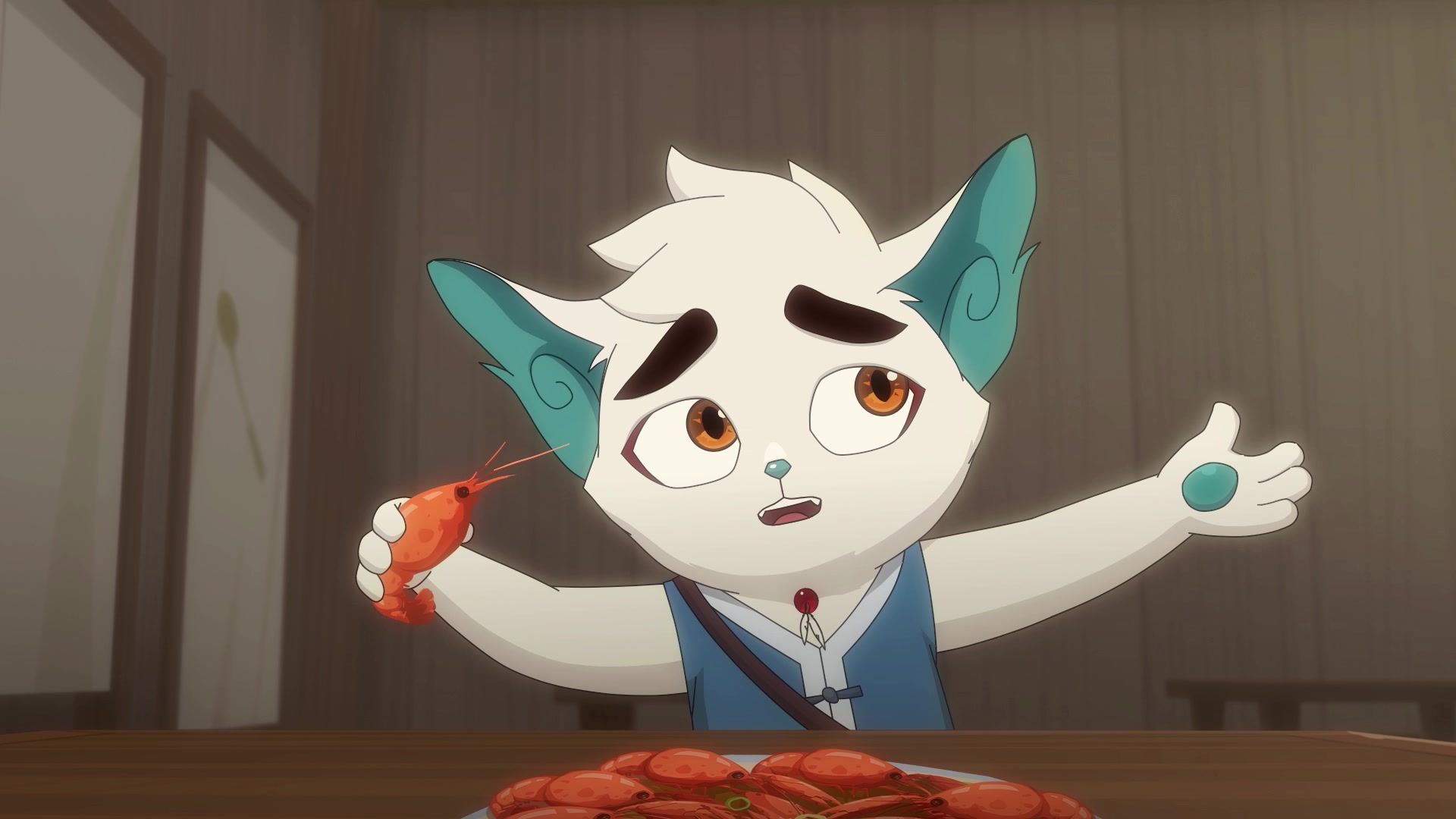 京剧猫白糖大碗龙虾面