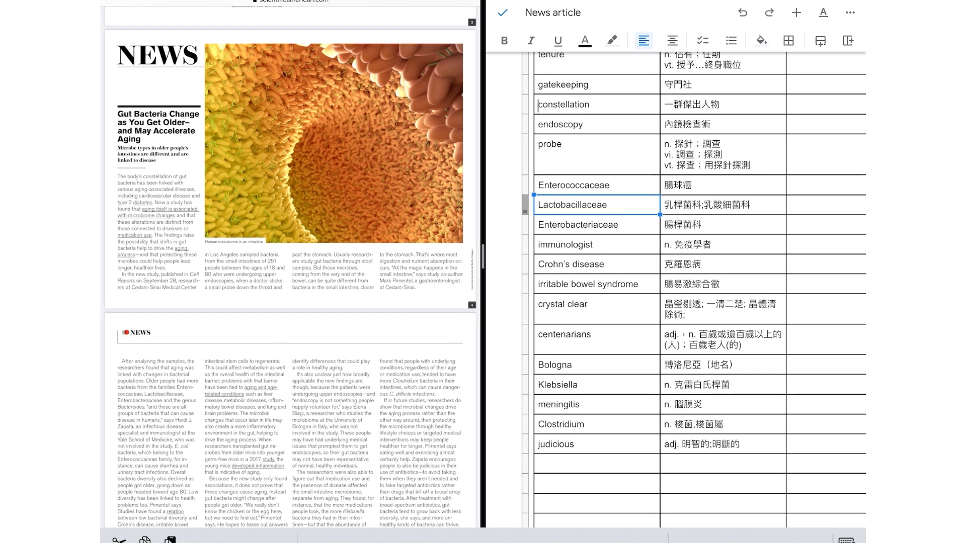 一天陪你读一则英文医学文章|控制肠道细菌 = 缓慢衰老?哔哩哔哩bilibili