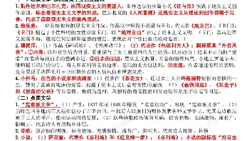 [图]自考汉语言文学本科，2023年4月00540外国文学史27条必背3星考点