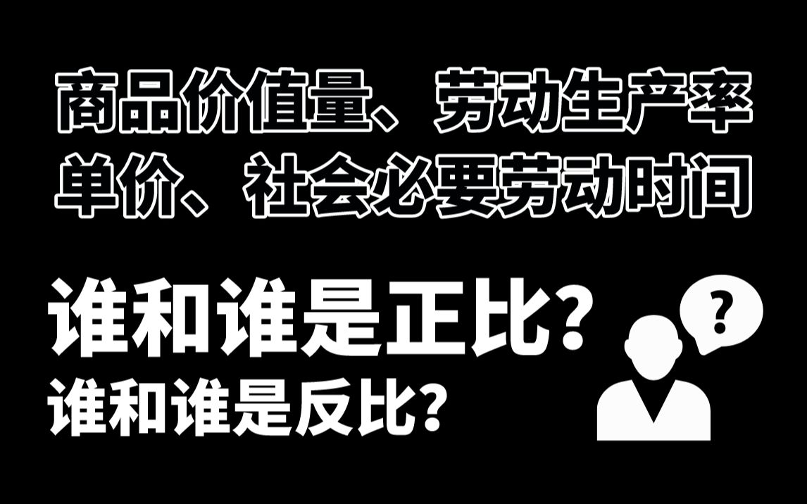 社会劳动生产率是如何影响单价的?商品价值量、劳动生产率、单价、社会必要劳动时间是如何变化的?哔哩哔哩bilibili