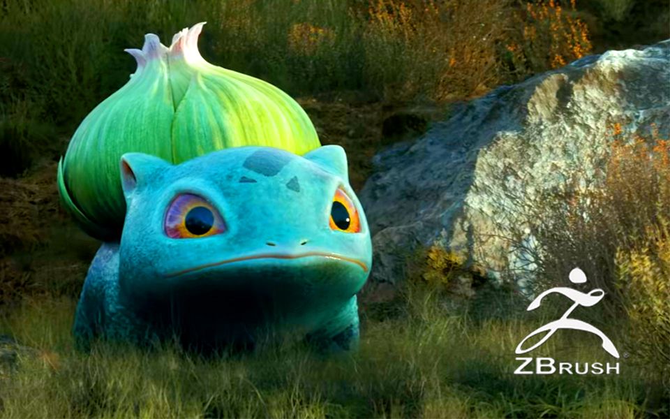 zbrush雕刻神奇宝贝里可爱妙蛙种子3d模型雕刻教程