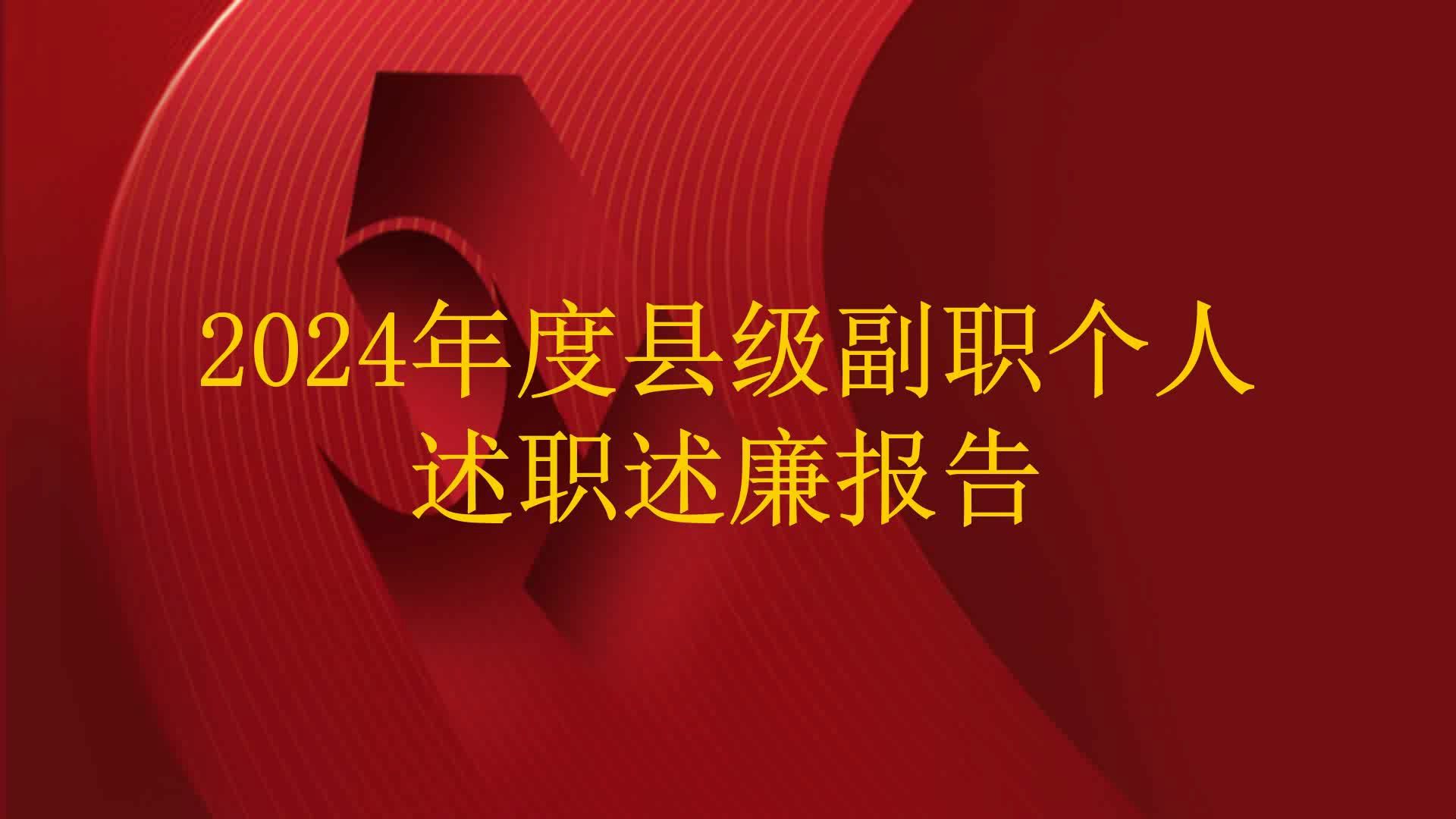 2024年度县级副职个人述职述廉报告哔哩哔哩bilibili