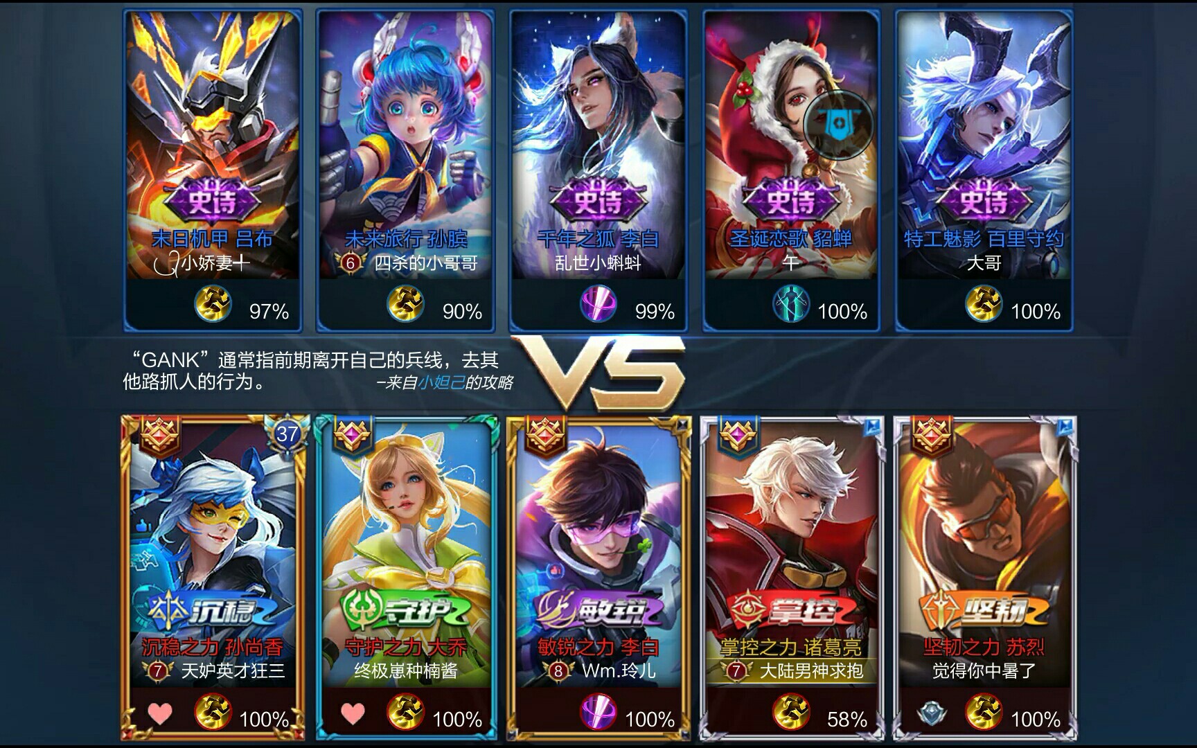 王者荣耀的五个团队精神皮肤终于齐了,让我们看看阵容是否完美吧!