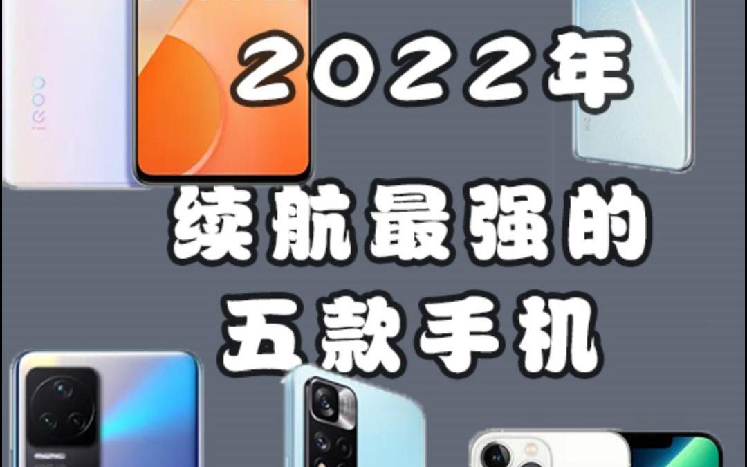 2022年,续航最强的5款手机哔哩哔哩bilibili