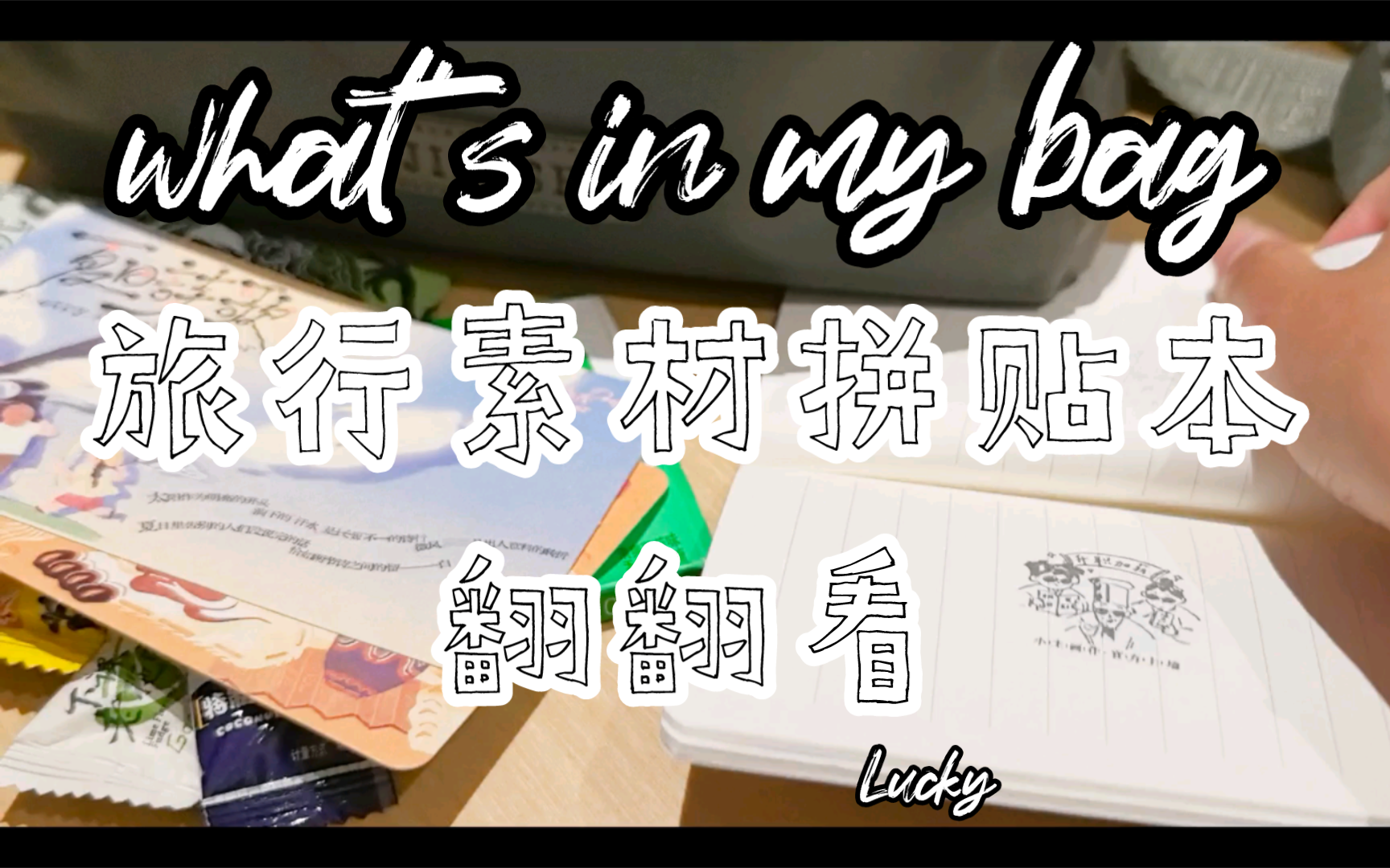 【Lucky's 手账】翻翻看ⷮŠ随身包 & 旅行素材拼贴本哔哩哔哩bilibili