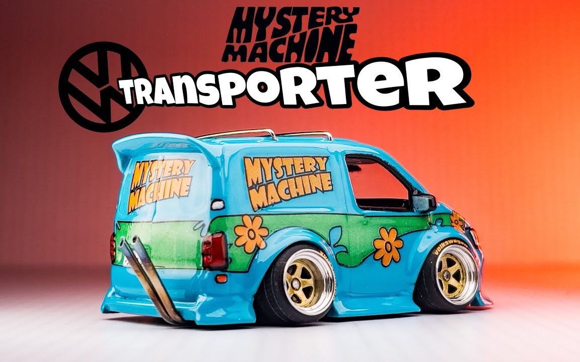 大众transporter 1/64 卡通涂装汽车玩具改造制作