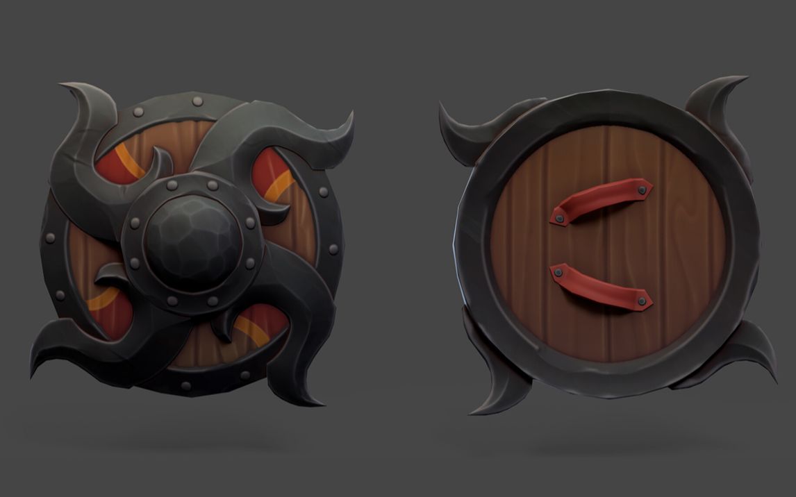 【3dmax教程】爆肝制作盾牌武器模型制作零基础布线教程