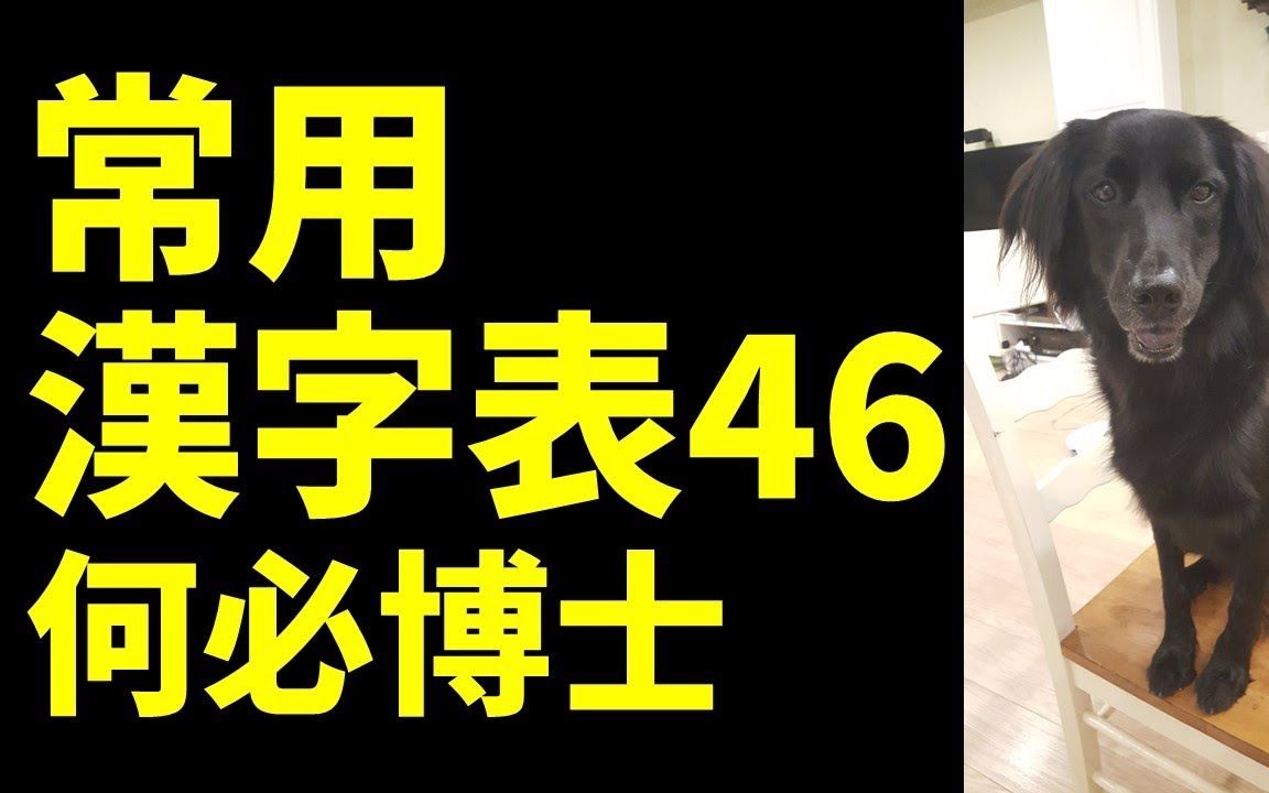 常用汉字表46日本语能力试验日文检定言语知识大和日语何必博士哔哩哔哩bilibili