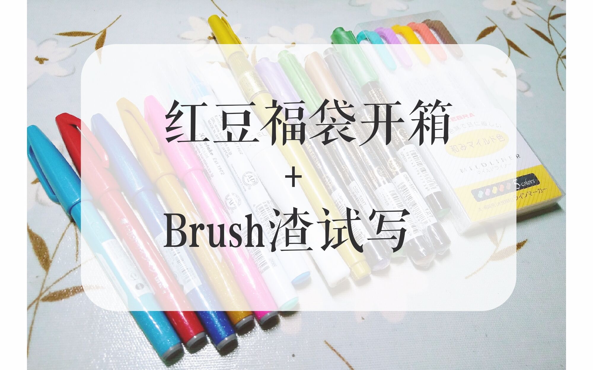 【红豆福袋开箱+渣手写brushlettering】松烟入墨福袋 据说一发入欧!附brush渣新手的渣手写哔哩哔哩bilibili