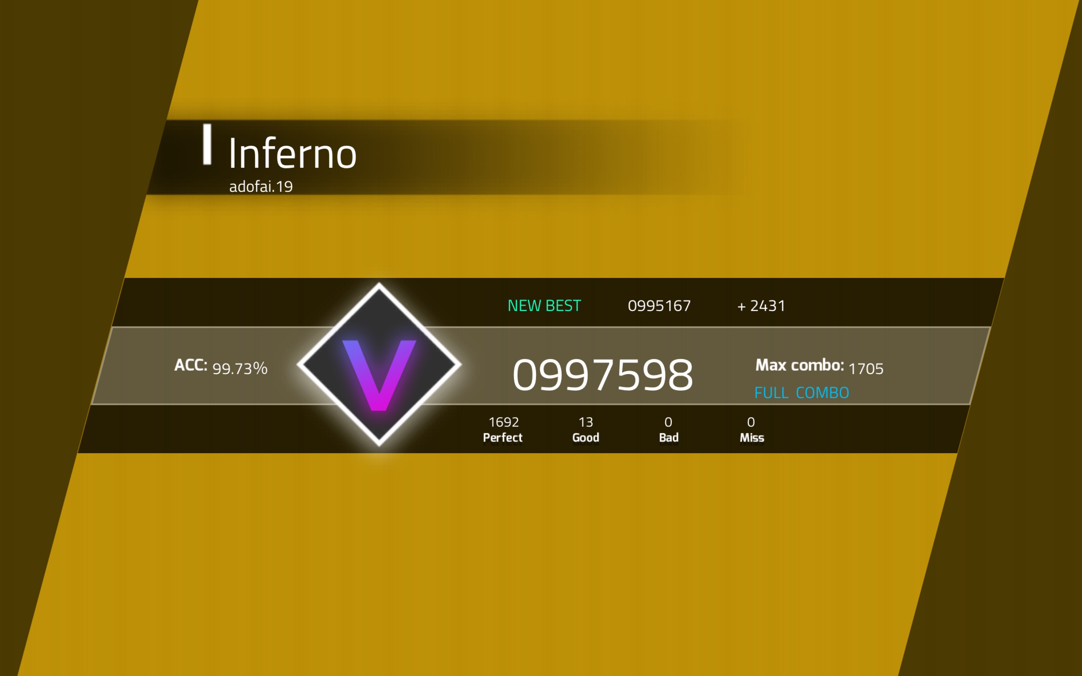 【全站第二?】phigros自制 - inferno full combo!