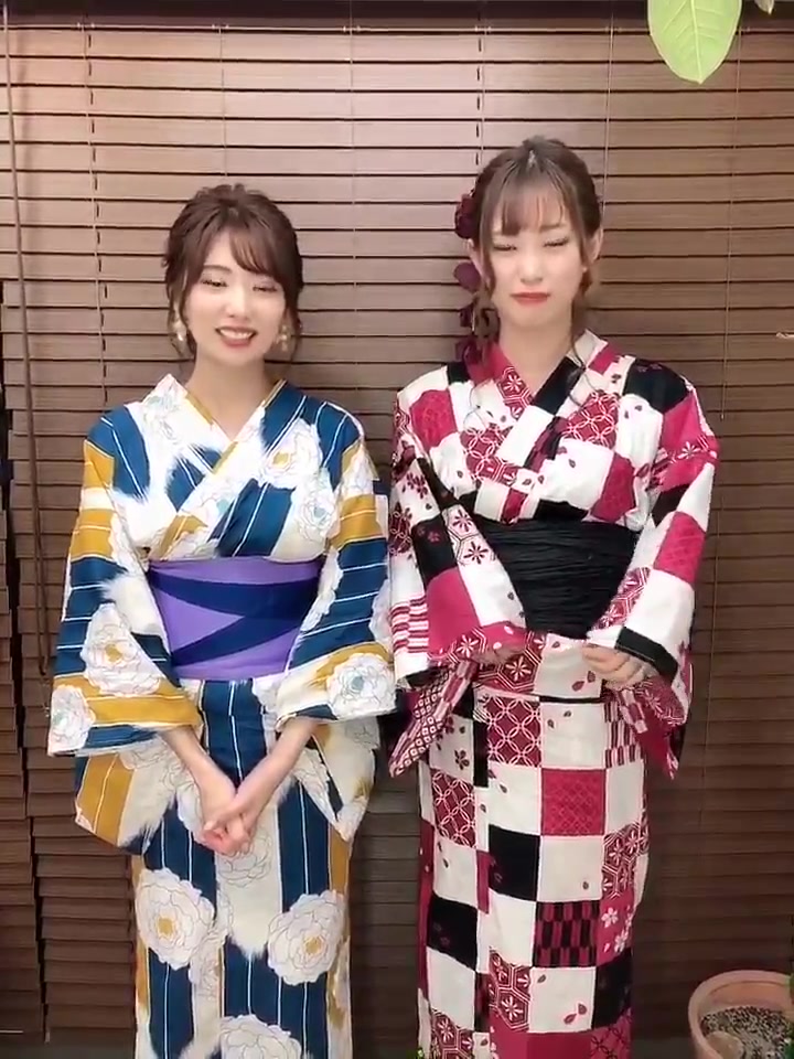 山岸逢花&美谷朱里的和服打扮,哪个更好看呢?~哔哩哔哩bilibili