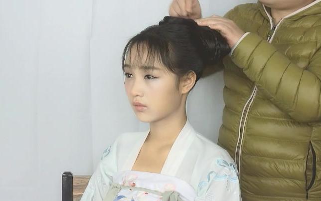 古风汉服发型双平发髻