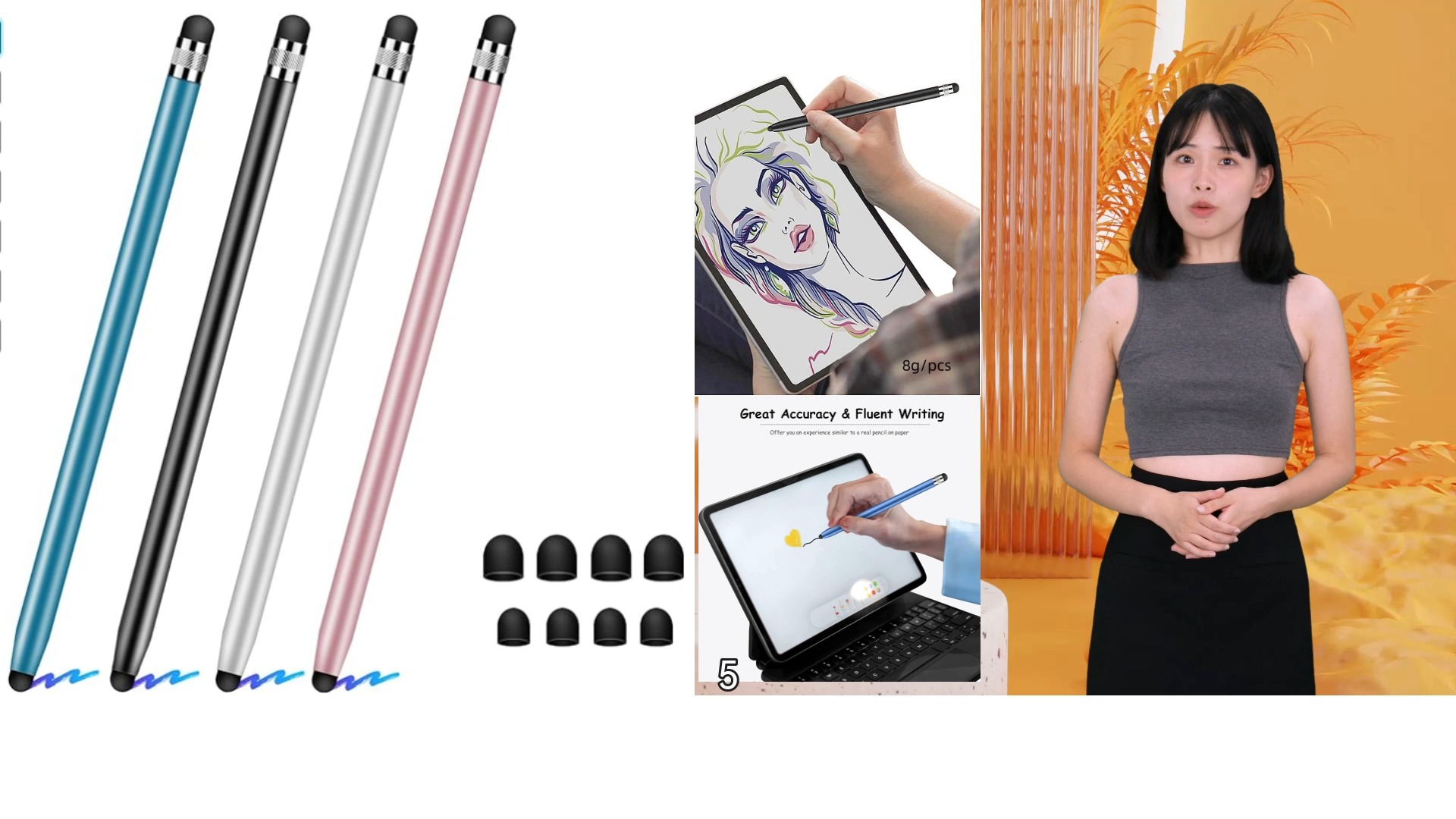 双用手机平板学习机触屏笔电容笔绘画笔