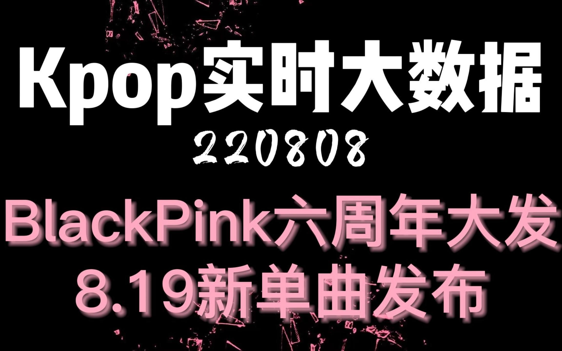 Kpop大数据BLackPink六周年大发!!公布最新单曲时间220819 12:00CST!!寡妇们都准备好买砖了吗??kkkkkkkk 220808哔哩哔哩bilibili