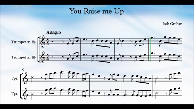 [图]You Raise Me Up Trumpet 你鼓舞了我 小号乐谱