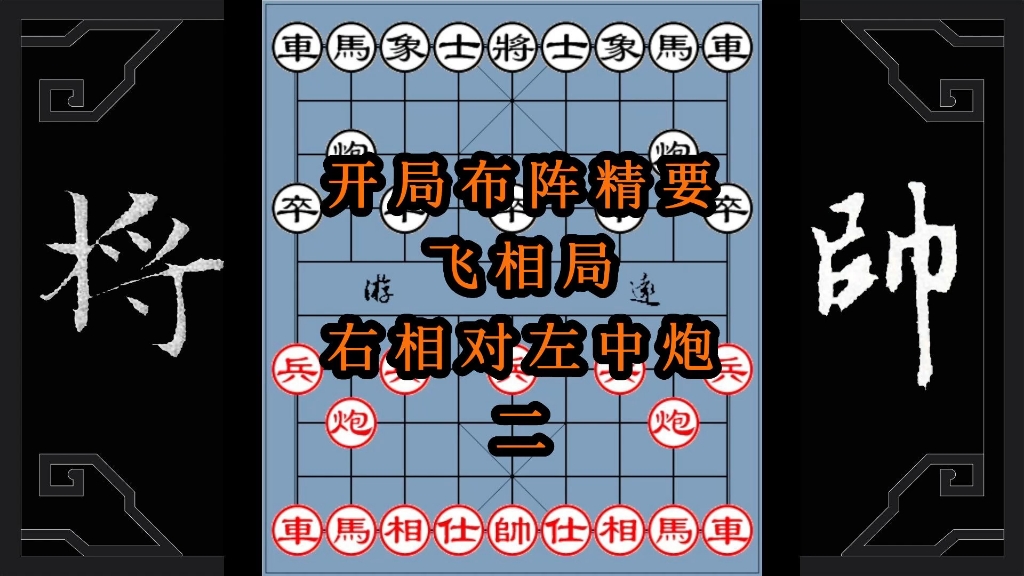 象棋,开局布阵精要,飞相局,右相对左中炮,二