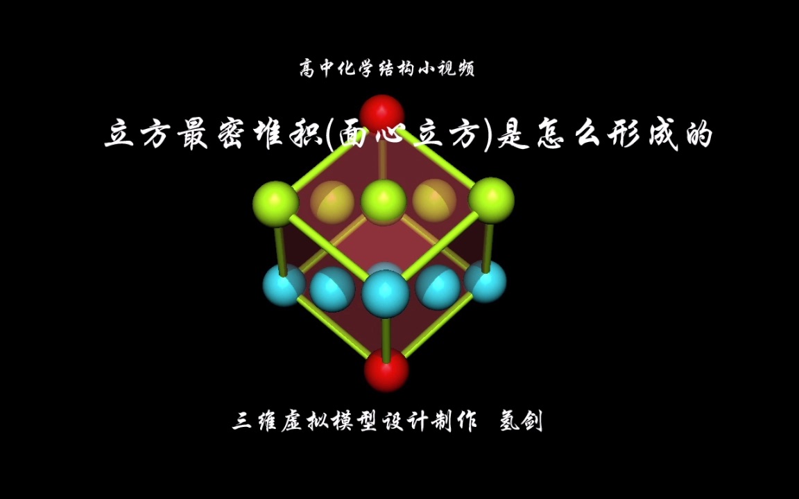 [图]立方最密堆积(面心立方晶胞)是怎样形成的？