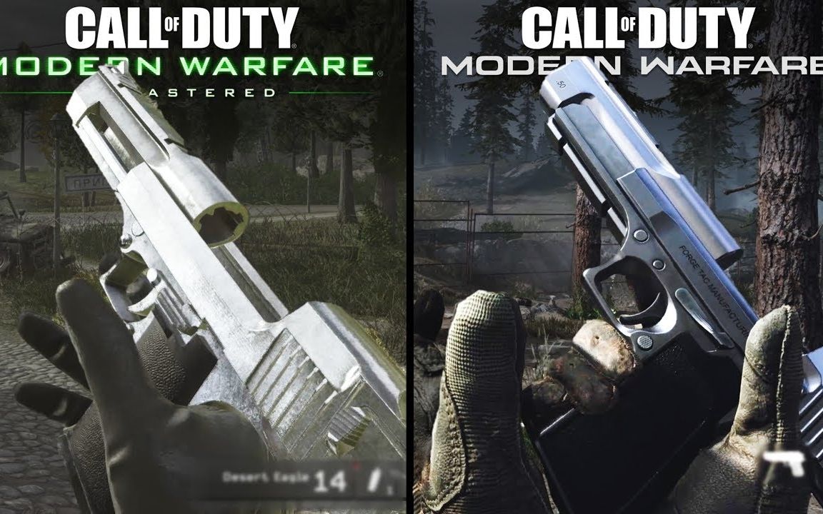 [图]COD16 vs COD4重制版 - 武器对比 平行宇宙的现代超人