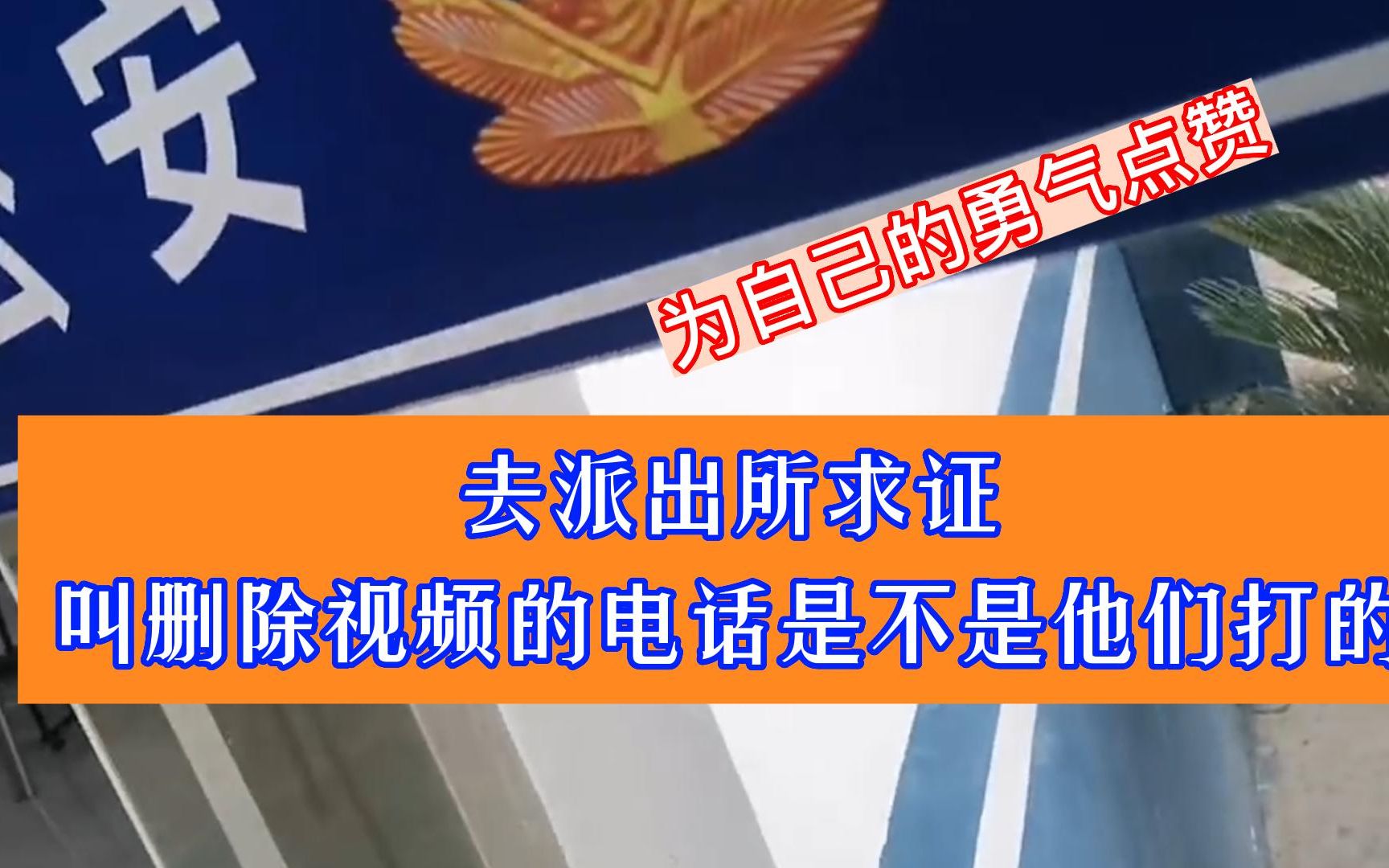 去派出所求证,叫市民删除视频的电话是不是他们打的哔哩哔哩bilibili