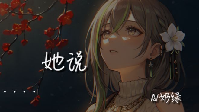 【AI奶绿】翻唱『她说』丨“ 他静悄悄地来过  ”