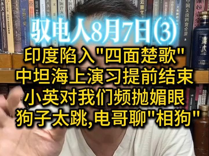 电哥 8.7(3)印度陷入四面楚歌 /中坦海上演习提前结束 /小英熬不下去了频抛媚眼 /英国唯一的微电子公司破产 /电哥相“狗”哔哩哔哩bilibili