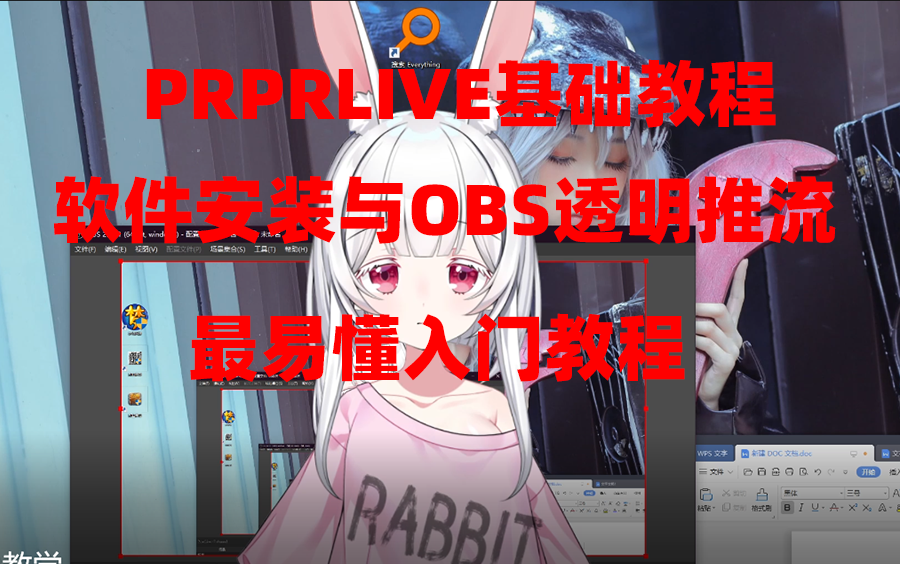 【PRPRLIVE】软件下载安装及设置OBS透明推流哔哩哔哩bilibili