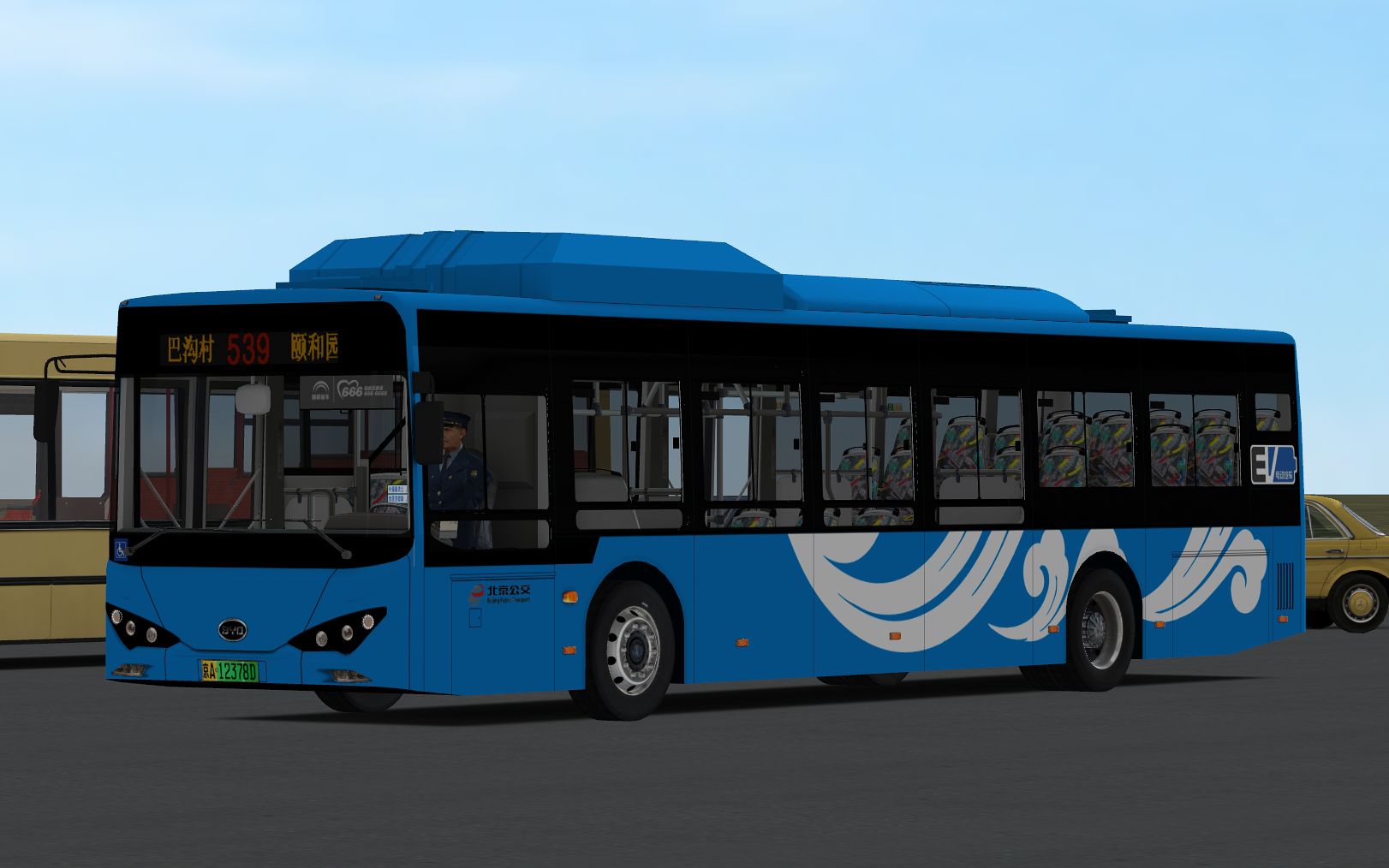 【omsi2/巴士模拟2】驾驶k9fe在京通市(原北京114路地图)539路 巴沟村