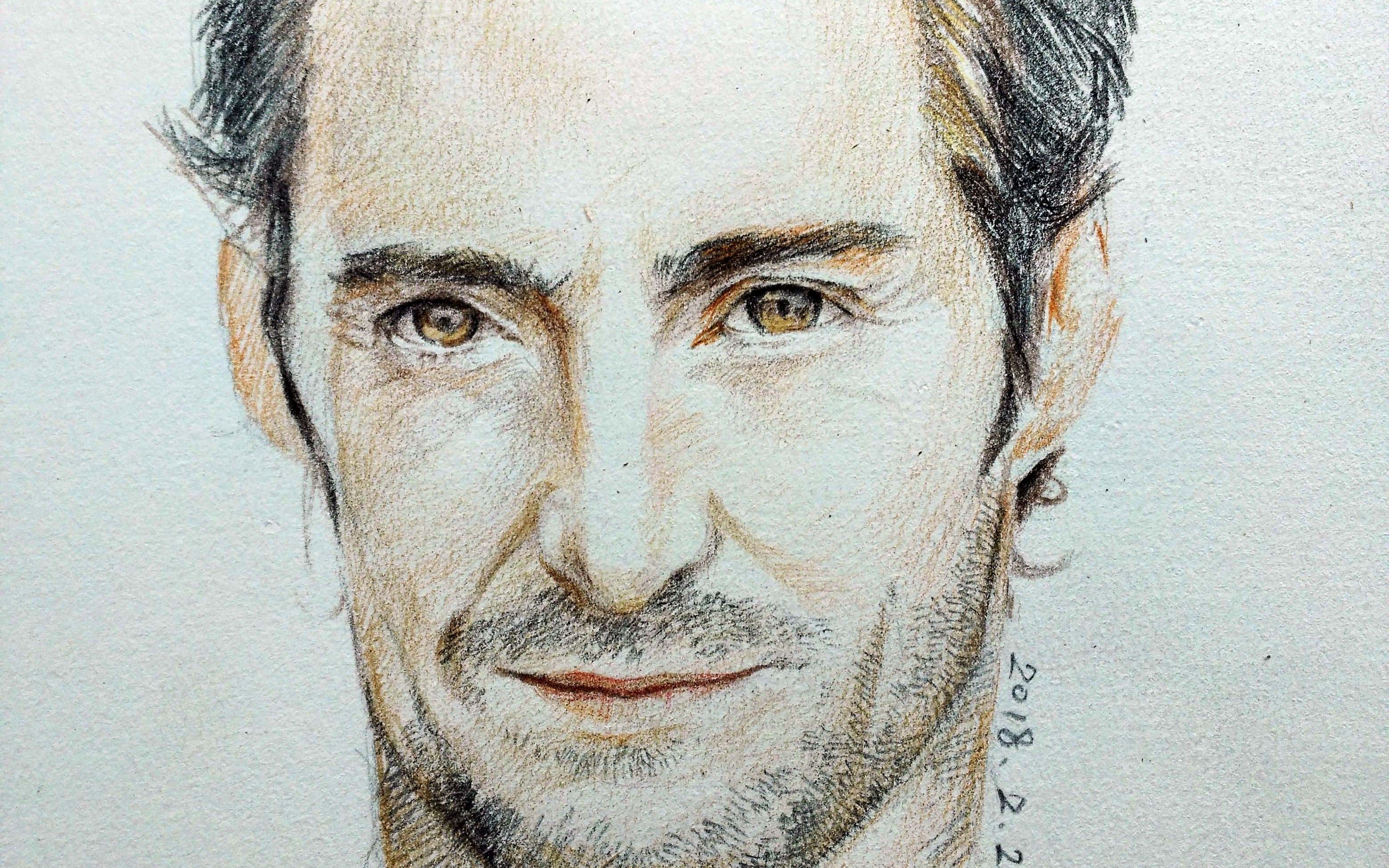 【彩铅】【人像】画一个休叔