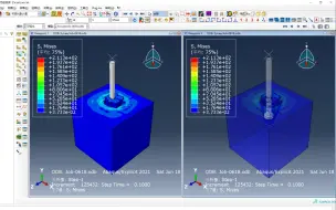 Download Video: abaqus【127】锚杆拔出岩石仿真，基于cohesive相互作用,考虑锚杆与岩石之间的粘结滑移，最全详细完整教学