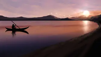 【Procreate】手把手教你画画 日落西下