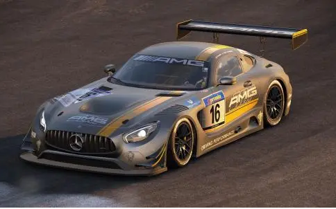 amg gt3賽車在銀石賽道日