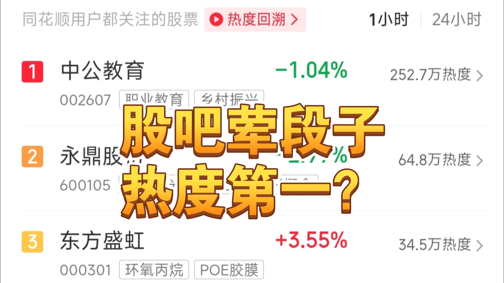 中公教育热股榜首,流量战法割吃瓜股民?