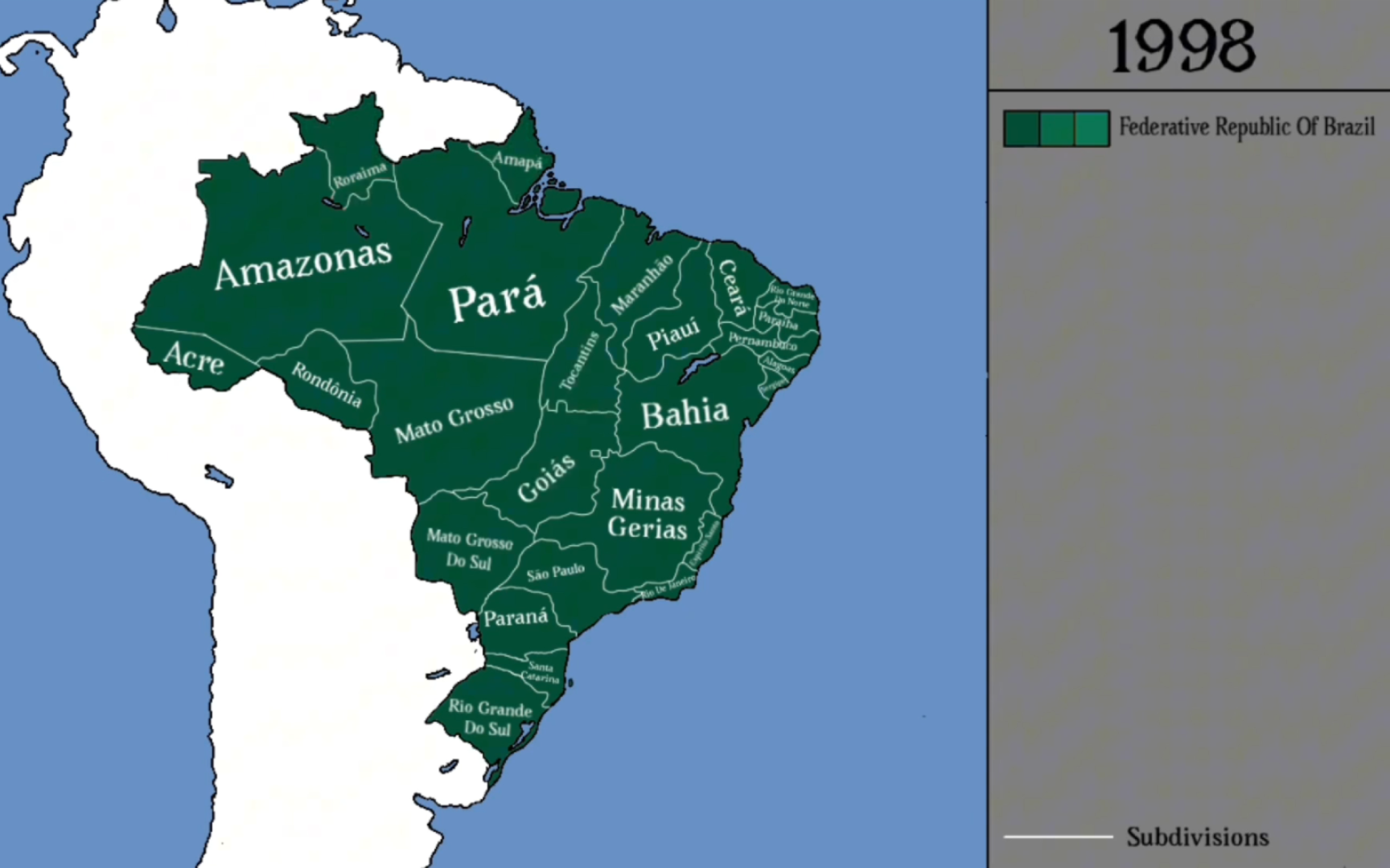 【历史地图】巴西历史地图:每年(22000BCE~2024AD)Historical map of Brazil哔哩哔哩bilibili