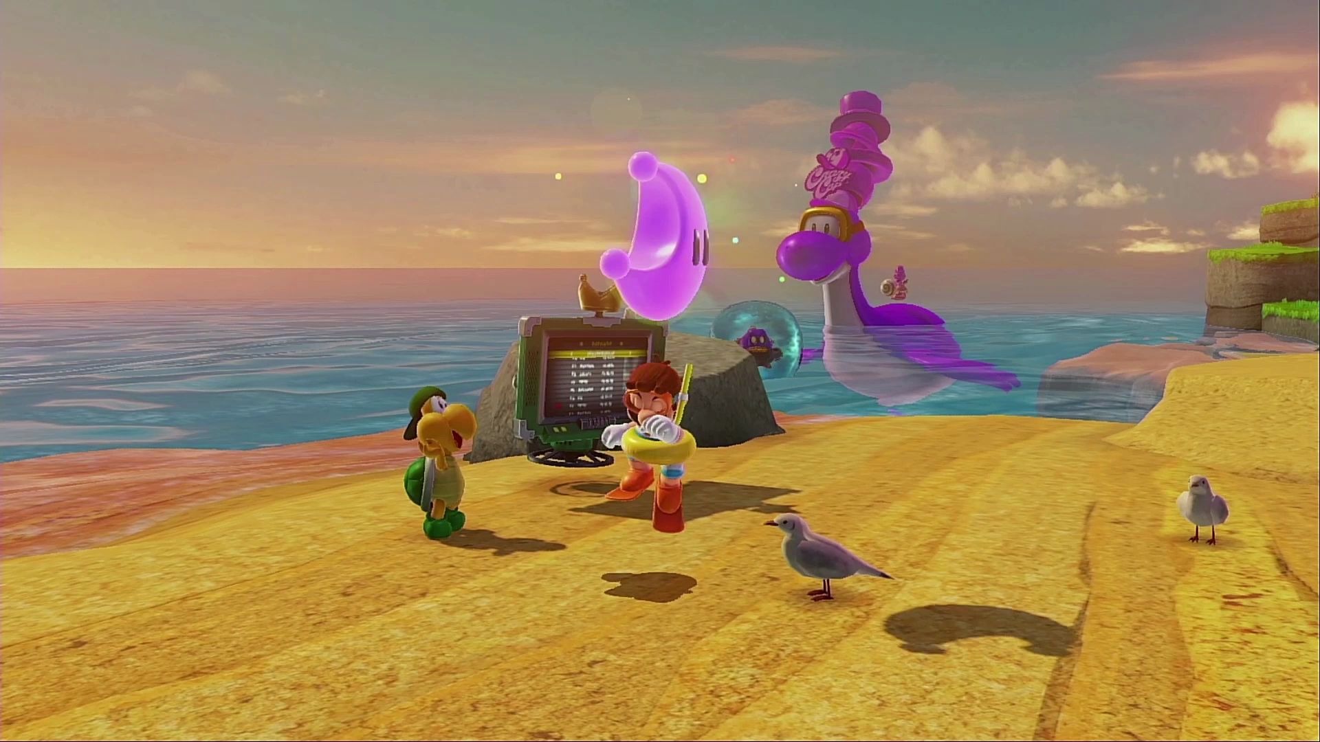 【超级马里奥奥德赛】海之国赛跑比赛_哔哩哔哩_bilibili