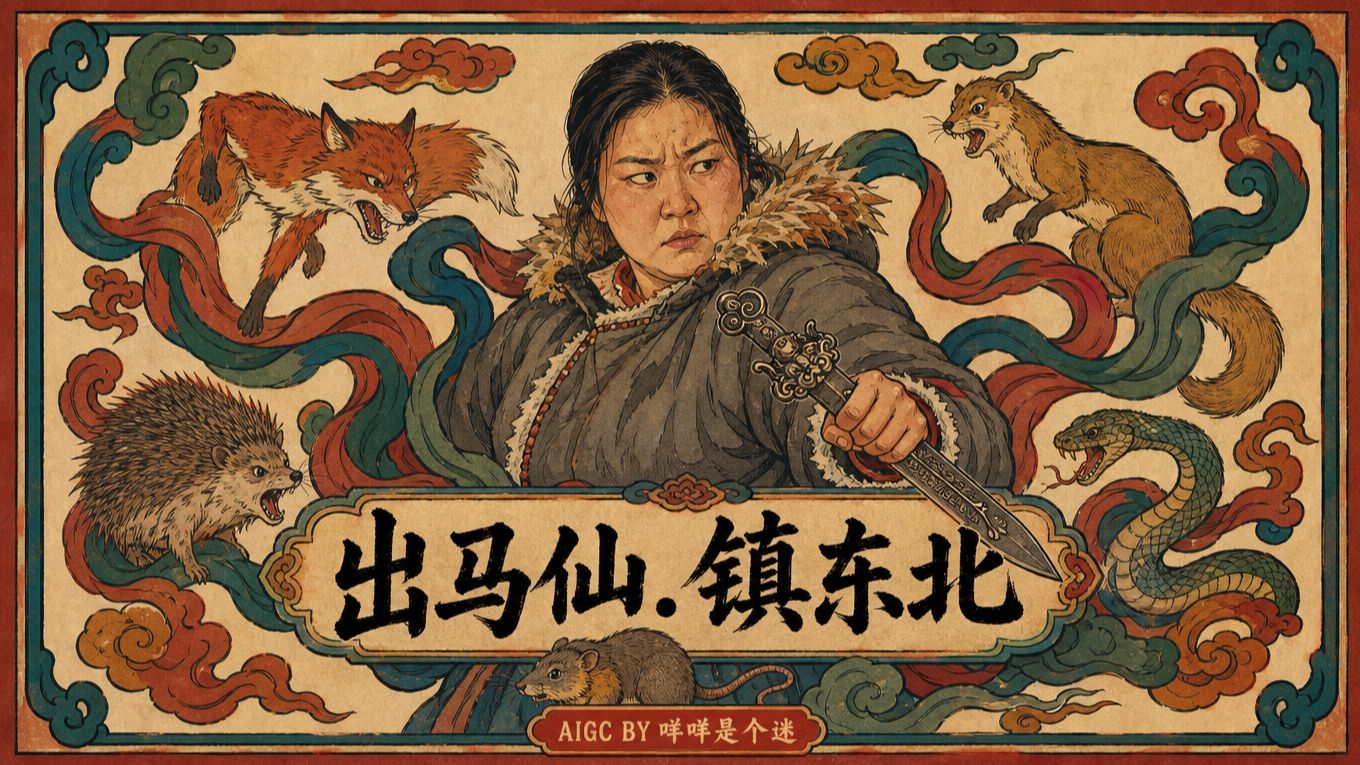80后老登，1人，4个月，113分钟AI长片电影《出马仙镇东北》【AI全民制作人】