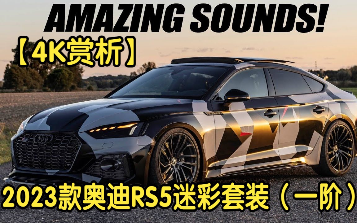 【4K赏析】2023款奥迪RS5 Sportback迷彩套装(一阶)哔哩哔哩bilibili