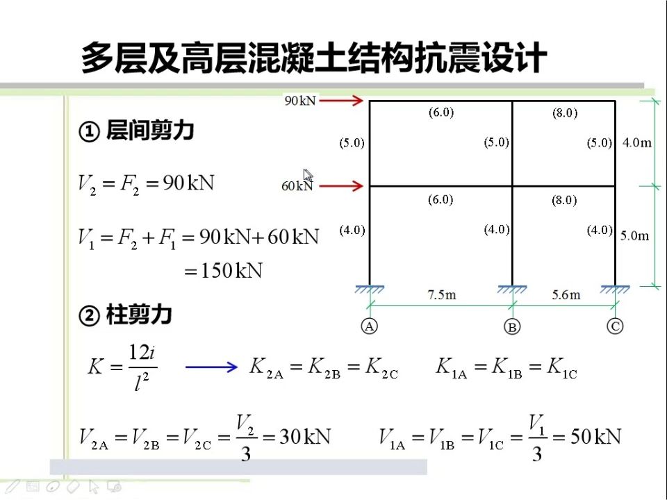 13.2反弯点法例题哔哩哔哩bilibili