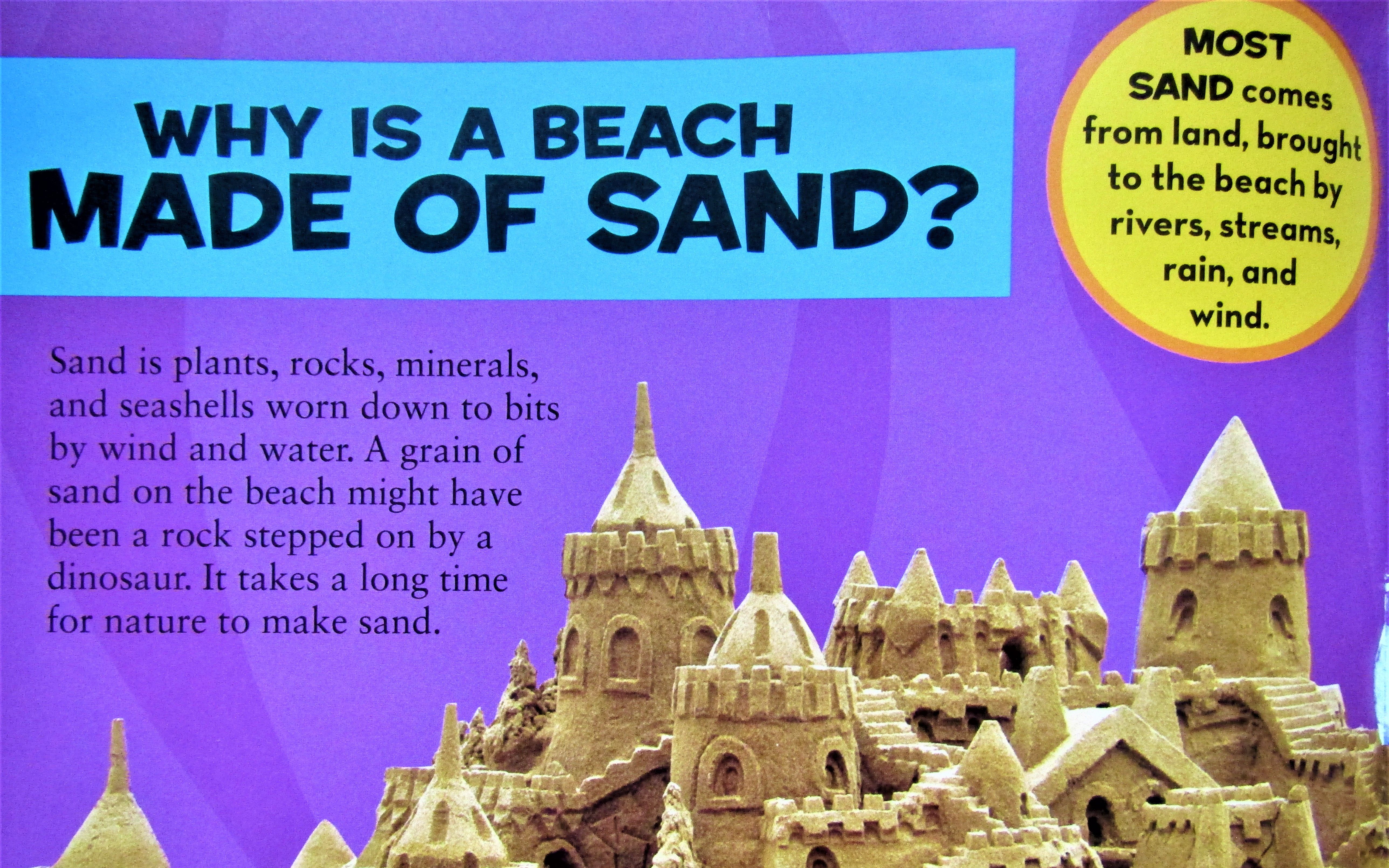 [图]《美国国家地理儿童百科: 为什么》: Why is a beach made of sand? 为什么海滩是沙子做的?