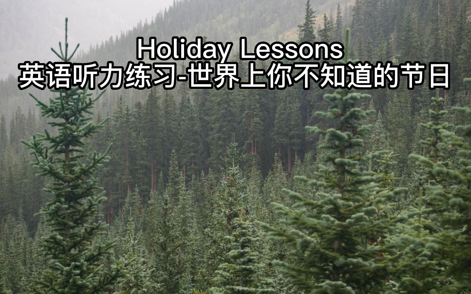 Holiday Lessons英语听力练习那些你不知道的节日哔哩哔哩bilibili