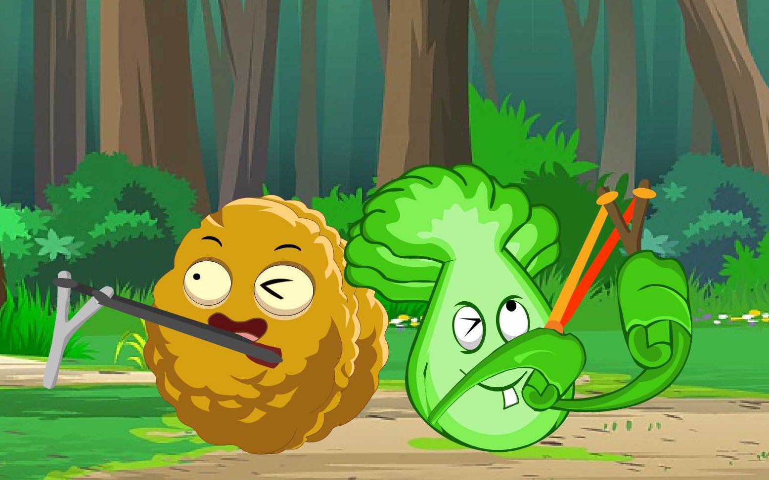 【植物大战僵尸同人动画】菜问玩弹弓-搞笑游戏动画