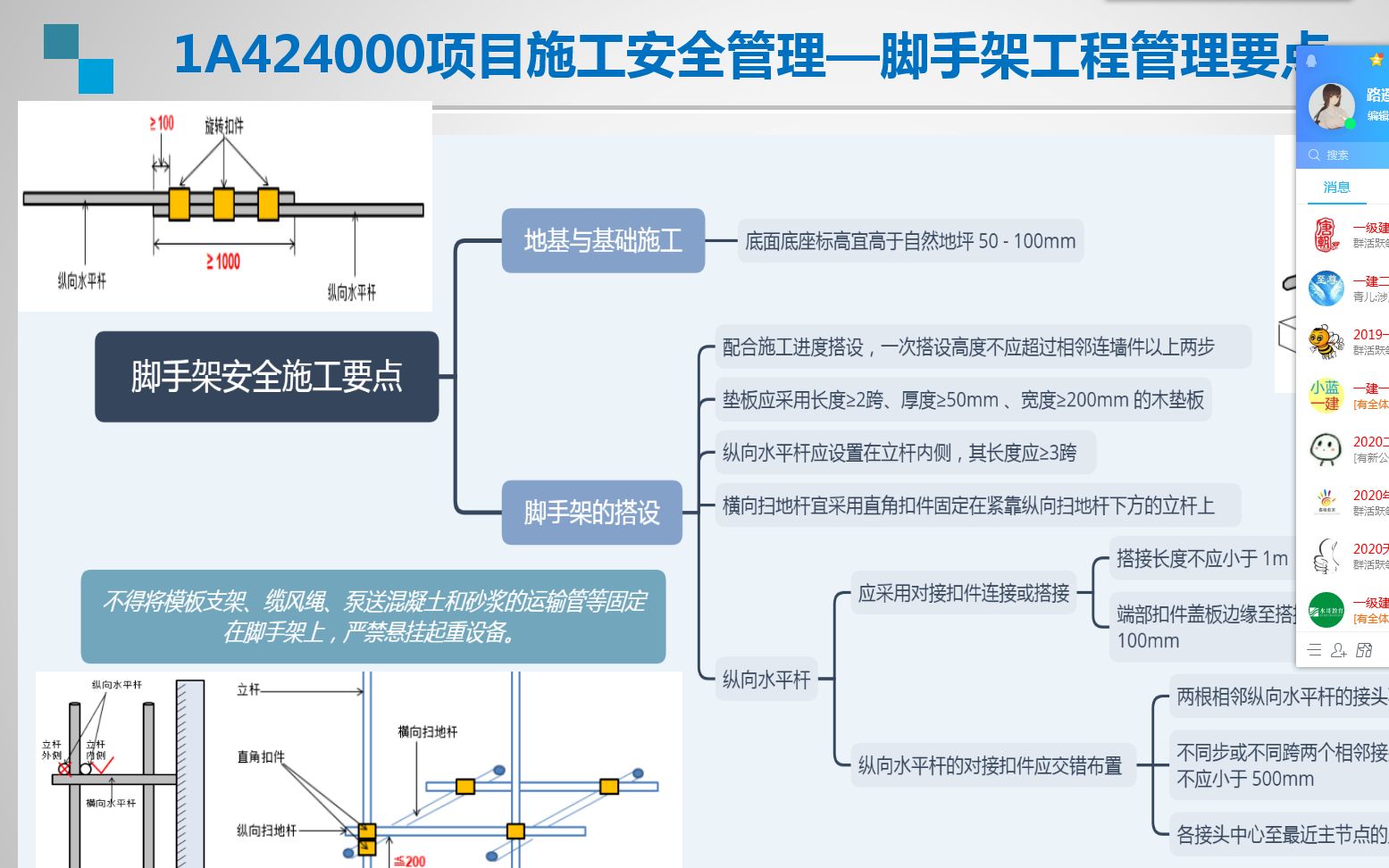 建造师常考知识:结合三维施工动画和图片讲解脚手架安全施工技术要点哔哩哔哩bilibili