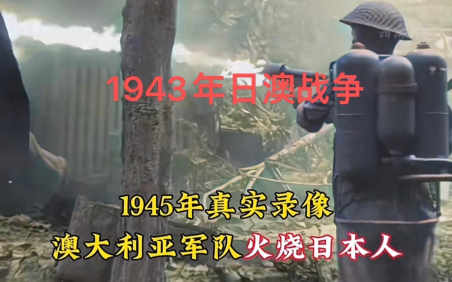 [图]1945年真实录像 澳大利亚军队火烧日本人#历史 #真实事件