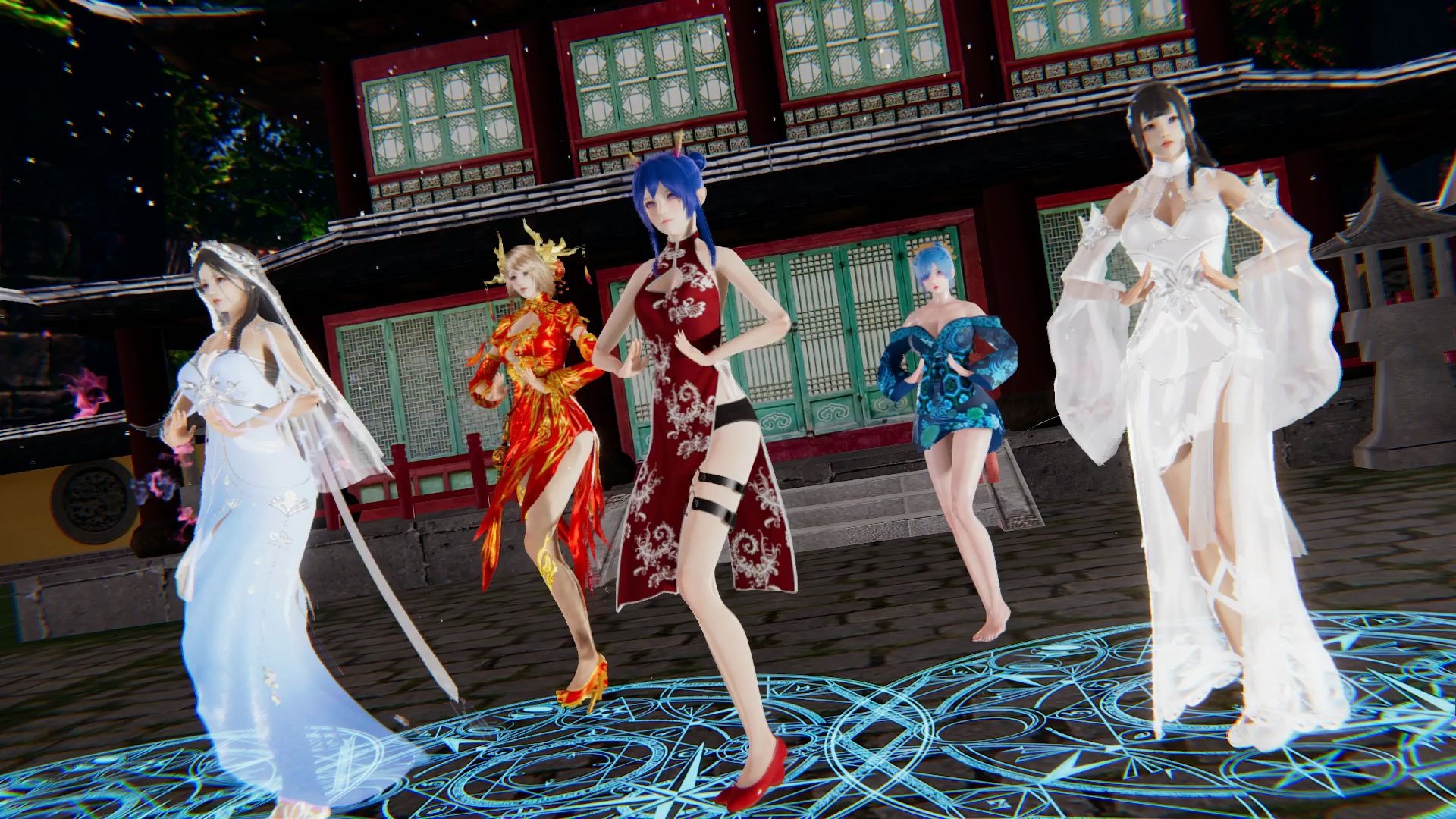 honeyselect2mmd落花情五人舞蹈