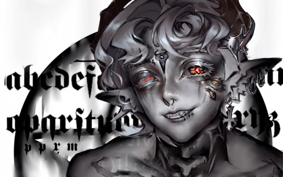 【山羊恶魔oc/绘画过程】