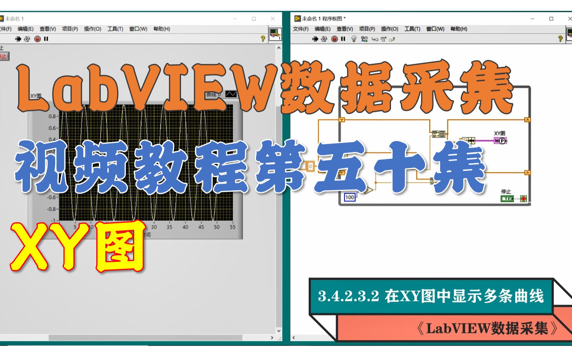 《LabVIEW数据采集》视频教程第50集:XY图(www.tlase.com)哔哩哔哩bilibili