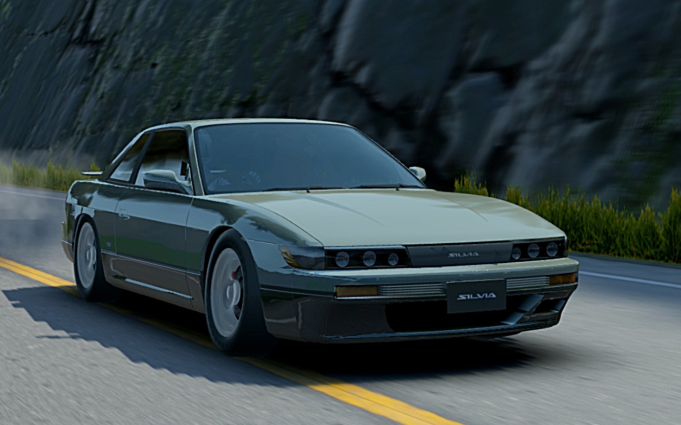 绝对赛车日产s13山路漂移,第一次拿这台车漂