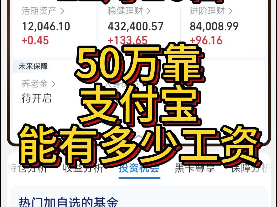 50万在支付宝打工(理财),喜提一天工资!哔哩哔哩bilibili