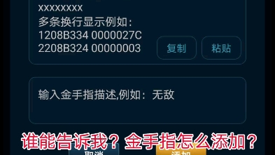 [图]谁能告诉我？金手指怎么添加？作弊码是什么？