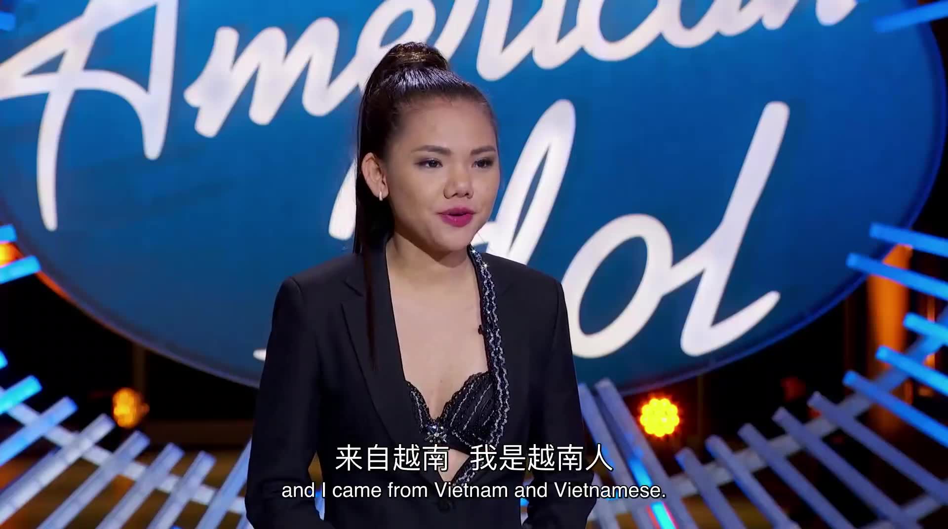 [图]【美国偶像American Idol】【中英字幕】越南裔选手Myra Tran深情演唱Jennifer Hudson的One Night Only